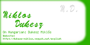 miklos dukesz business card